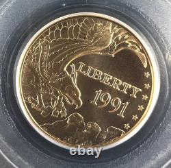 US MINT 1991-W Mount Rushmore $5 Gold Commemorative Coin PCGS MS70 Uncirculated