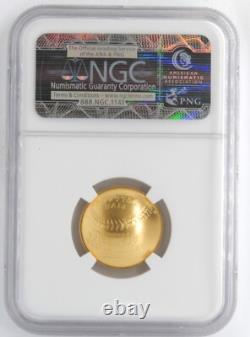 US Mint 2014-W $5 Gold Baseball Commemorative NGC MS70 Clayton Kershaw Coin
