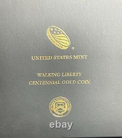 US Mint 2016 Walking Liberty Half Dollar Centennial Gold Coin 1/2 OZT 9999 Pure