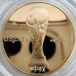 US Mint World Cup USA 1994 3 Coin Proof Commemorative Set $5 Gold $1 Silver
