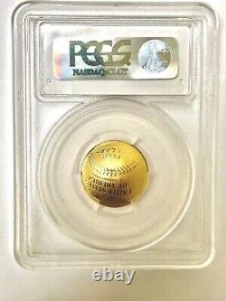 U. S. 2014-w Baseball Hall Of Fame $5 Dollar Gold Proof Coin, Cert Pcgs Pr69-dcam