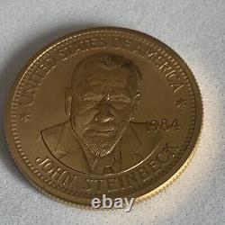U. S. Mint 1/2 oz Gold Commemorative Arts Medal John Steinbeck Great Looking Coin