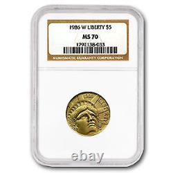 U. S. Mint $5 Gold Commem MS & PF-70 NGC/PCGS