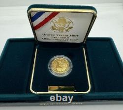 United States Columbus Quincentenary $5 Gold Commemorative Proof Coin with Box COA