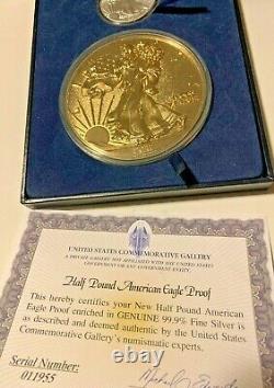 United States Commemorative Gallery Half Pound Gold Enriched Coin with COA
