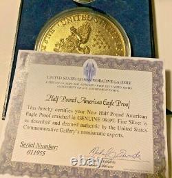 United States Commemorative Gallery Half Pound Gold Enriched Coin with COA