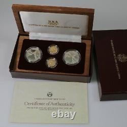 United States Mint 1988 Olympic Coin 4 Coin Set Gold & Silver OGP