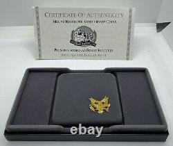 United States Mount Rushmore 1991-P $5 Gold Commemorative Proof Coin with Box COA