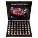 United States Of America & National Parks X56 Gold Plated Coins Set & Box