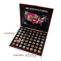 United States Of America & National Parks x56 Gold Plated Coins Set & Box