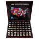 United States Of America States & National Parks X56 Gold Plated Coins Box Set