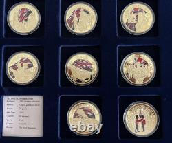 Windsor Mint United Kingdom Royal Regiments 24 Carat Gold Plated Coin Collection