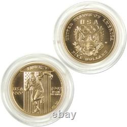 XXV Olympiad Commemorative 1992 W BU Choice Uncirculated Gold $5 Coin