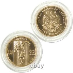 XXV Olympiad Commemorative 1992 W BU Choice Uncirculated Gold $5 Coin