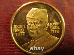 Yugoslavia GOLD Commemorative coin, Josip Broz Tito, Jajce, 1943-1973, 8.00 gram
